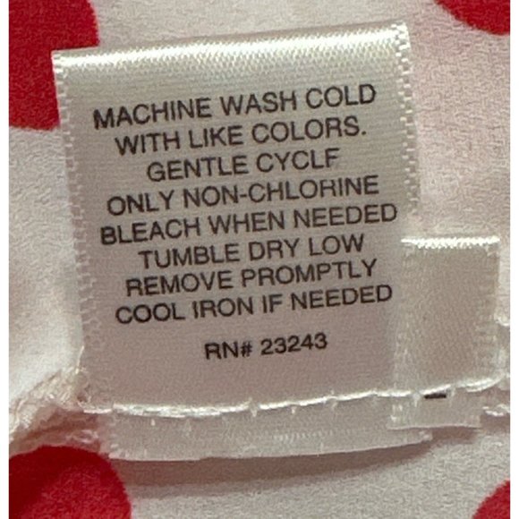 New York & Company Blouse Red Polka Dots 100% Polyester Women's Size S (NWT) - Picture 16 of 16